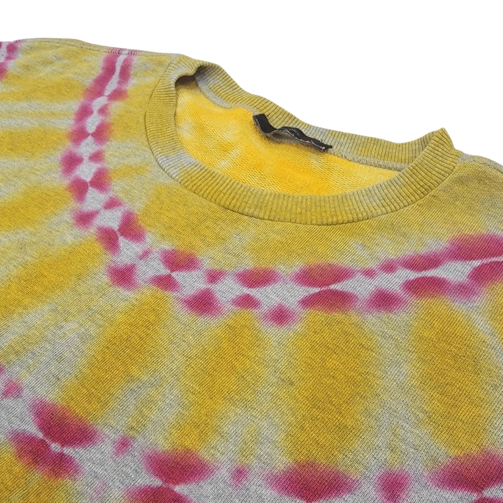 Diesel Tie-Dye Crewneck Sweatshirt Yellow Pink Y2K Bright Colorful Women… - Picture 8 of 17